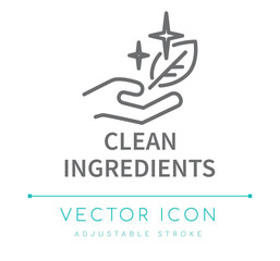 Clean Ingredients Food Line Icon