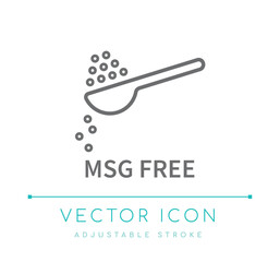 MSG Free Food Line Icon