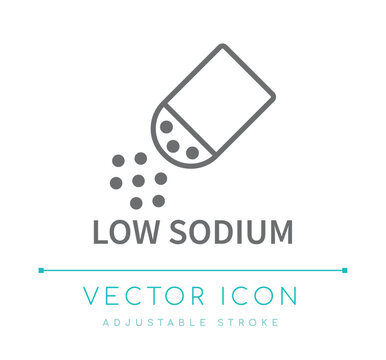 Low Sodium Line Icon