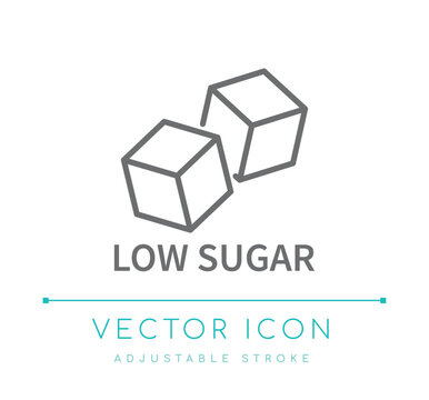 Low Sugar Food Line Icon