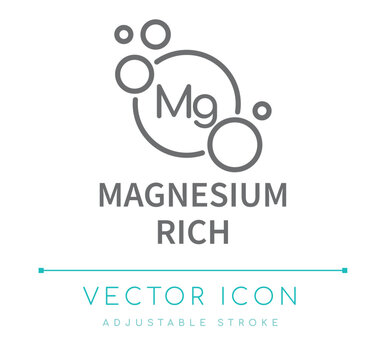 Magnesium Rich Food Line Icon
