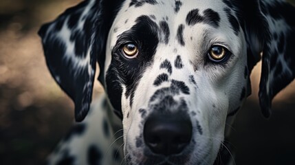 Dalmatian with a beautiful background. Generative AI