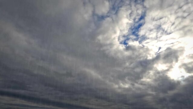 timelapse of the sky of heavy leaden rain dark storm clouds - loop video