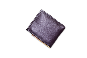 wallet isolated on white background, clipping path