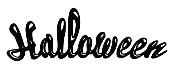 Halloweenの文字の素材