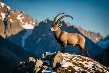 mountain goat on the mountain