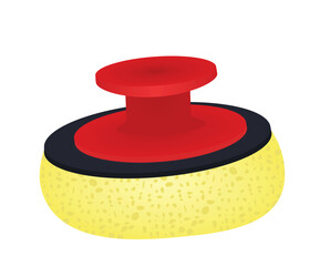 Yellow polish sponge. vector illustration