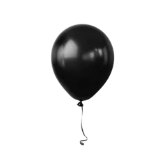 Fotobehang Black baloon isolated on transparent background © MiraCle72
