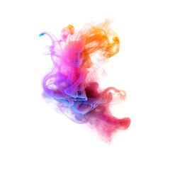 Obraz premium Big powder colorful explosion isolated on white background