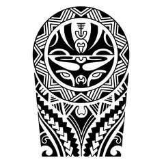 Obraz premium Wrap around arm polynesian tattoo design. Pattern aboriginal samoan. illustration EPS10