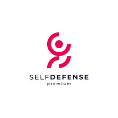 people for self defense and sport logo design