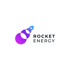 colorful rocket for transportation and technology logo design