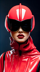 Futuristic Fashion Style with Mask Abstrakt Digital Art Illustration Generative AI KI Wallpaper Journal