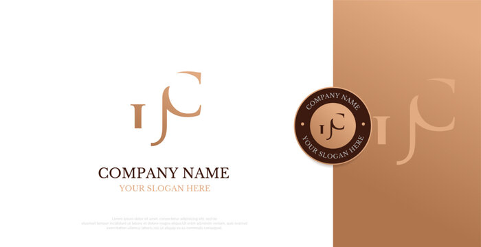 Initial UC Logo Design Vector 