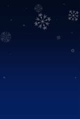 Fototapeta na wymiar Silver Snowflake Vector Blue Background. Light