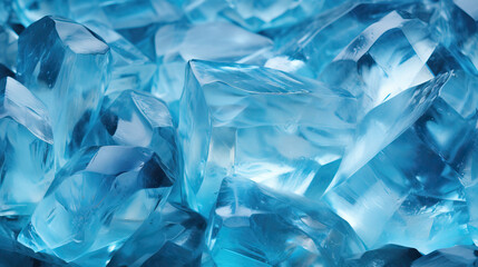 Blue crystals close-up.
