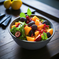 fresh fruit salad, generative ai
