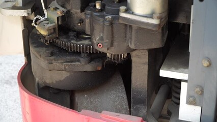 Forklift steering system in the factory.forklift steering system set