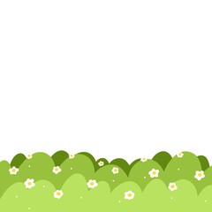 Obraz premium Frame with green grasses and flowers