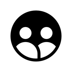 Fototapeta premium Vector people, community, user group icon. Black, white background. Perfect for app and web interfaces, infographics, presentations, marketing, etc.