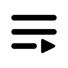 Obraz premium Editable vector media player playlist icon. Black, transparent white background. Part of a big icon set family. Perfect for web and app interfaces, presentations, infographics, etc