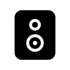 Editable vector loudspeaker amplifier icon. Black, transparent white background. Part of a big icon set family. Perfect for web and app interfaces, presentations, infographics, etc