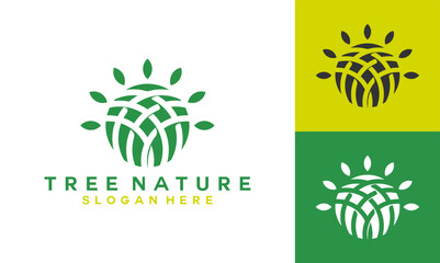 abctract tree nature logo vektor. tree icon logo illustration.