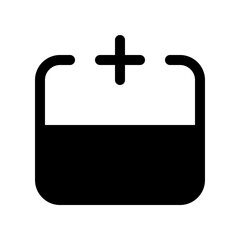 Fototapeta premium Editable add row above vector icon. Part of a big icon set family. Perfect for web and app interfaces, presentations, infographics, etc