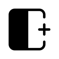 Editable add column to the right vector icon. Part of a big icon set family. Perfect for web and app interfaces, presentations, infographics, etc