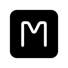 Editable camera manual mode, M letter vector icon. Part of a big icon set family. Perfect for web and app interfaces, presentations, infographics, etc