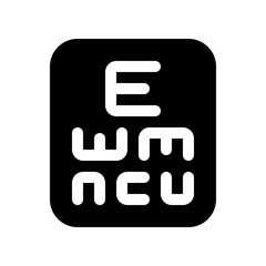 Editable eye chart vector icon. Part of a big icon set family. Perfect for web and app interfaces, presentations, infographics, etc