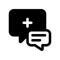 Fototapeta premium Editable health consultation vector icon. Part of a big icon set family. Perfect for web and app interfaces, presentations, infographics, etc