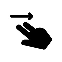 Editable two fingers swipe right vector icon. Part of a big icon set family. Perfect for web and app interfaces, presentations, infographics, etc