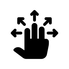 Editable three fingers move vector icon. Part of a big icon set family. Perfect for web and app interfaces, presentations, infographics, etc