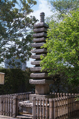 Eleven-storied stone pagoda, Uji City, Kyoto Prefecture.