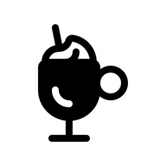 Obraz premium Editable frappe vector icon. Cafe, coffee shop, restaurant, drink, beverages. Part of a big icon set family. Perfect for web and app interfaces, presentations, infographics, etc