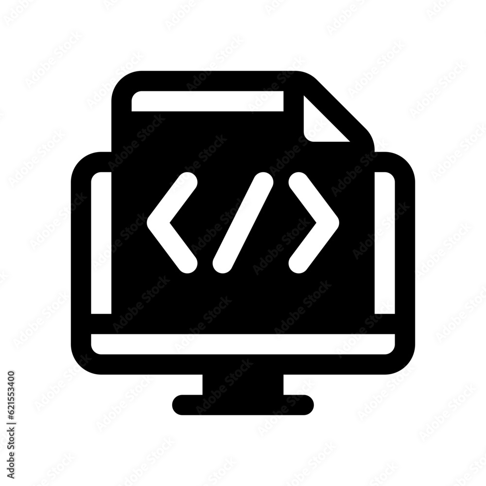 Wall mural editable html, code, programming, website vector icon. part of a big icon set family. perfect for we