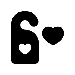 Editable hotel doorhanger vector icon. Wedding, valentine, love, celebration. Part of a big icon set family. Perfect for web and app interfaces, presentations, infographics, etc