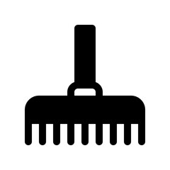 Editable rake vector icon. Gardening, landscaping, horticulture. Part of a big icon set family. Perfect for web and app interfaces, presentations, infographics, etc