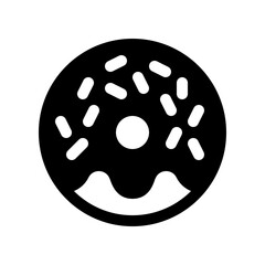 Editable donut, doughnut vector icon. Bakery, cooking, food. Part of a big icon set family. Perfect for web and app interfaces, presentations, infographics, etc