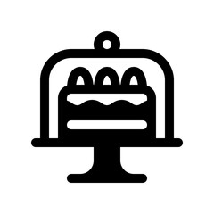 Editable cake display vector icon. Bakery, cooking, food. Part of a big icon set family. Perfect for web and app interfaces, presentations, infographics, etc