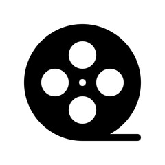 Editable film reel, movie roll vector icon. Movie, cinema, entertainment. Part of a big icon set family. Perfect for web and app interfaces, presentations, infographics, etc