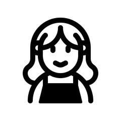 Editable woman wearing blouse avatar vector icon. User, profile, identity, persona. Part of a big icon set family. Perfect for web and app interfaces, presentations, infographics, etc