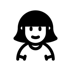 Editable woman with bob haircut avatar vector icon. User, profile, identity, persona. Part of a big icon set family. Perfect for web and app interfaces, presentations, infographics, etc