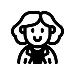 Editable business woman avatar vector icon. User, profile, identity, persona. Part of a big icon set family. Perfect for web and app interfaces, presentations, infographics, etc