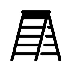 Editable folding ladder, step, stepladder vector icon. Construction, tools, industry. Part of a big icon set family. Perfect for web and app interfaces, presentations, infographics, etc