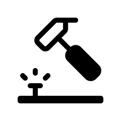 Editable hammer, nail, repair vector icon. Construction, tools, industry. Part of a big icon set family. Perfect for web and app interfaces, presentations, infographics, etc