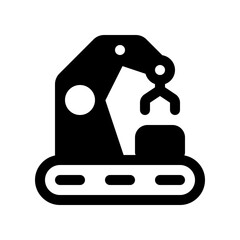 Editable robot hand, industry, sorting vector icon. AI technology, artificial intelligence, computer. Part of a big icon set family. Perfect for web and app interface, presentations, infographics, etc