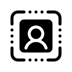 Editable user recognition, face, scan vector icon. AI technology, artificial intelligence, computer. Part of a big icon set family. Perfect for web and app interfaces, presentations, infographics, etc