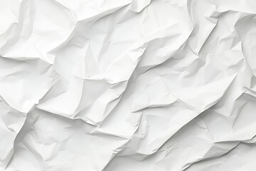 Obraz premium White crumpled paper serving as the background for an abstract art piece. Effect of having a wrinkled texture. Space for copying.
